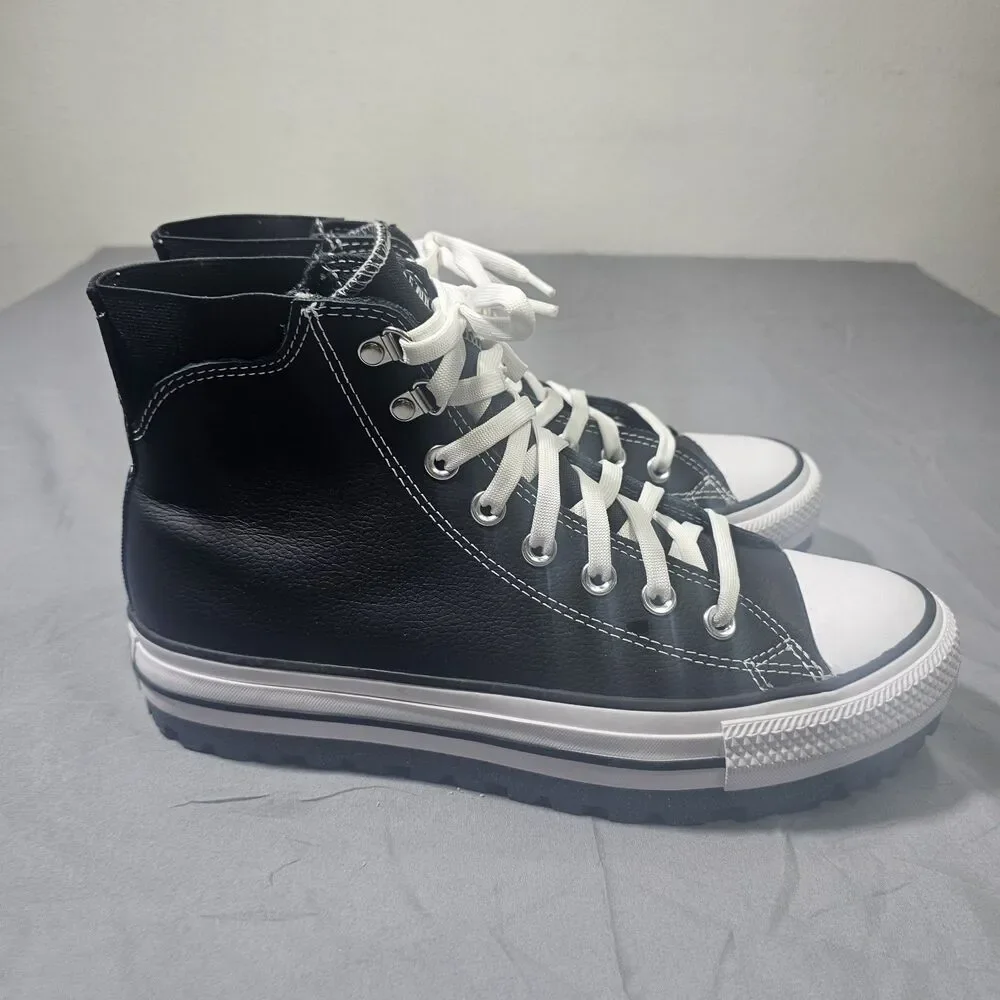 Converse Chuck Taylor All Star City Trek Black Waterproof Boots A04480C M S 8.5
